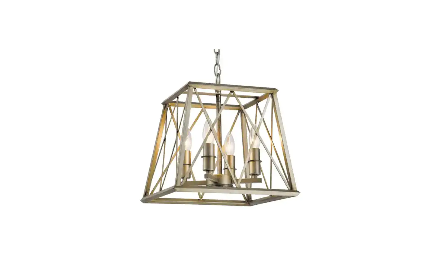 Maxax Mx21003-4si Springfield 4 Light Silver Lantern Geometric Pendant Instruction Manual