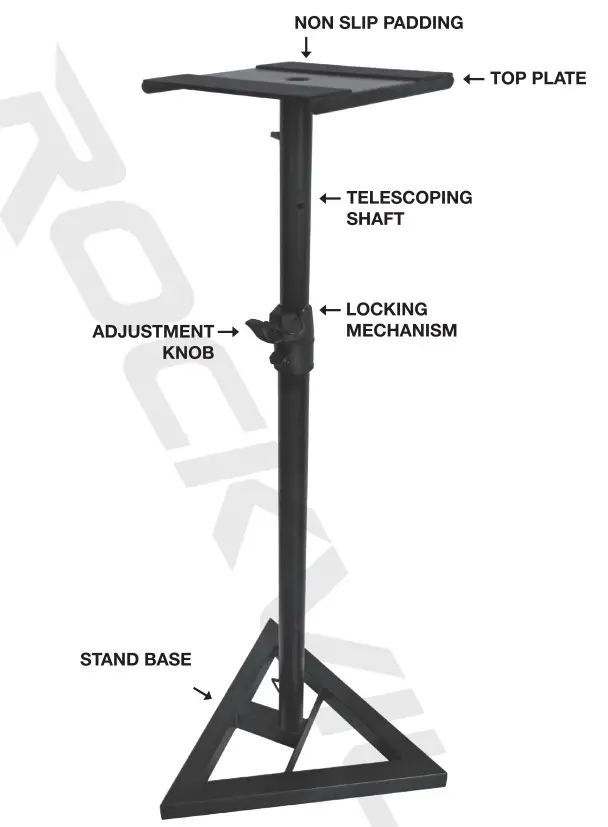 ROCKVILLE RVSM1 Adjustable Near Field Studio Monitor Stands - Figure 9