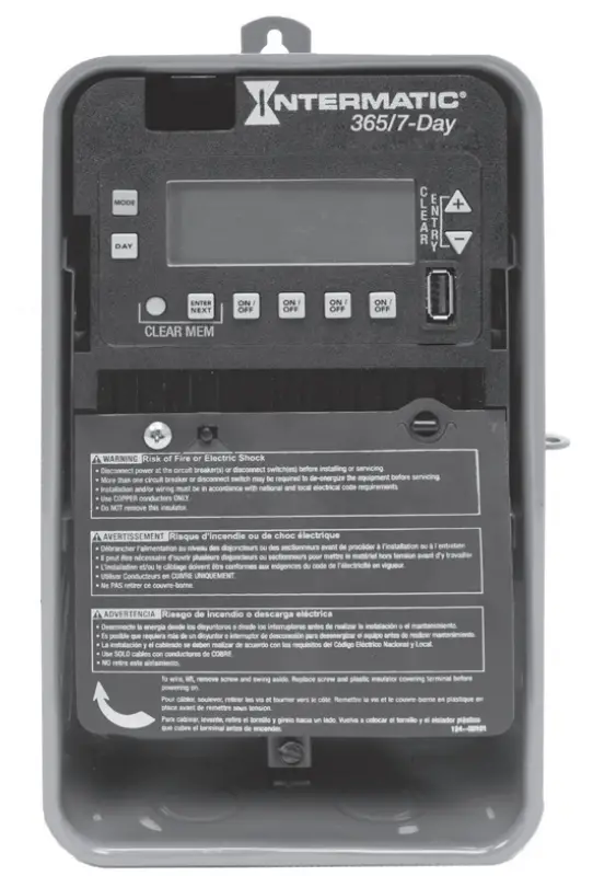 Shown in indoor/outdoor
lockable metal enclosure