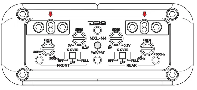 DS18 HYDRO NXL-N2 Ultra Compact Digital Amp -INPUT SECTION