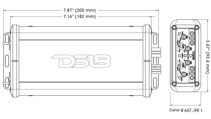 DS18 HYDRO NXL-N2 Ultra Compact Digital Amp - Model