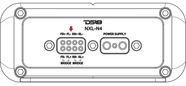 DS18 HYDRO NXL-N2 Ultra Compact Digital Amp - SPEAKER OUTPUTS
