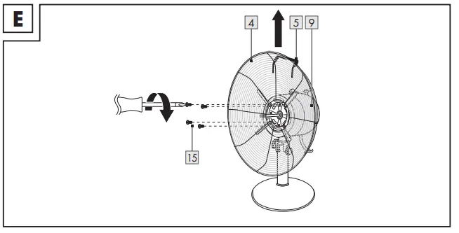 SILVERCREST-STVM-30-B2-Desk-Fan-Instruction-FIG-5