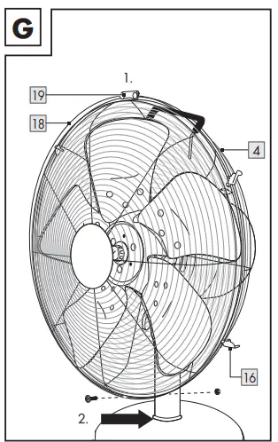 SILVERCREST-STVM-30-B2-Desk-Fan-Instruction-FIG-7