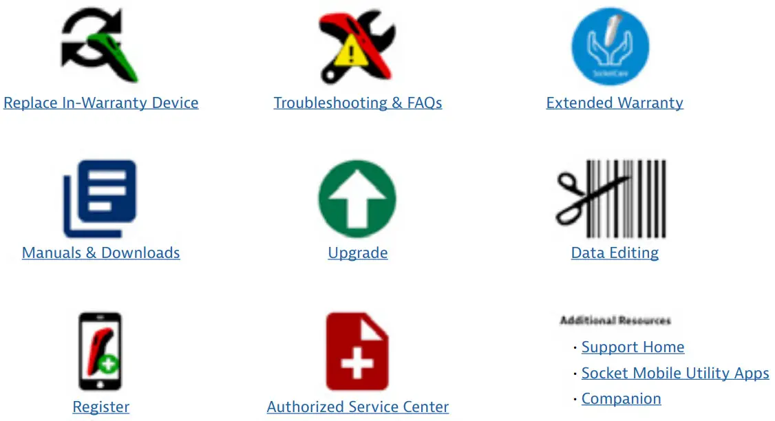 socket mobile S700-CHS 7Ci Handheld Barcode Reader - support