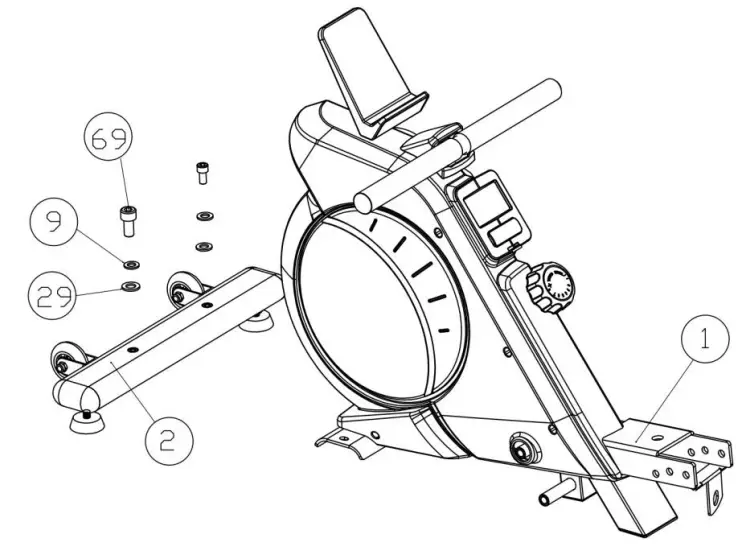 YOSUDA H 185 Magnetic Rowing Machine - fig 2