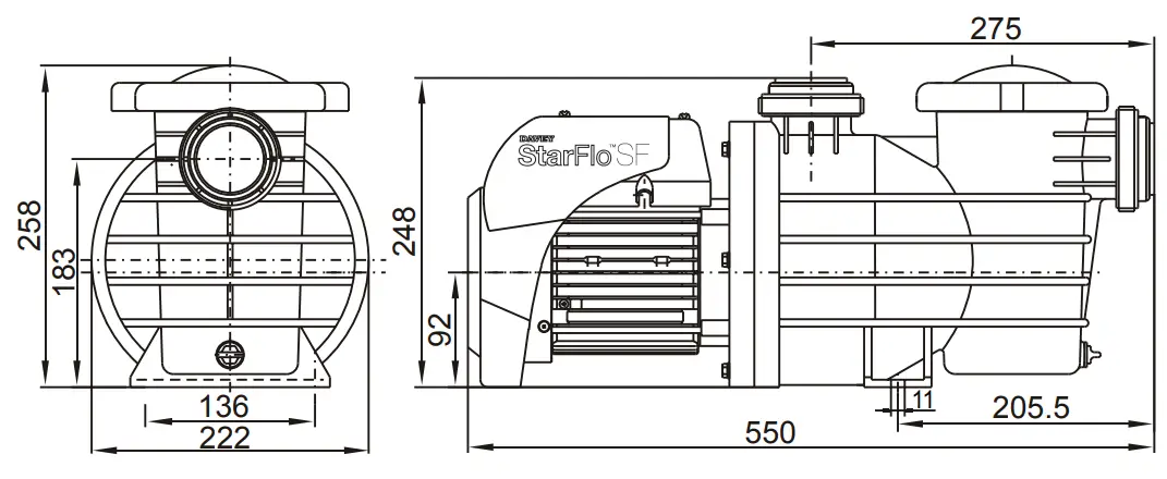 DAVEY DSF750 StarFlo SF Pool Pumps - fig 2