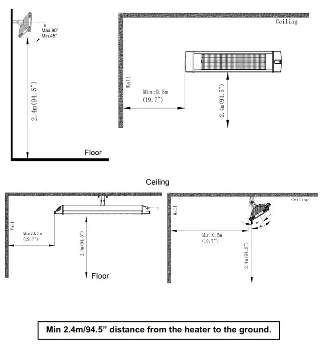 Dr Infrared Heater DR 268 Carbon Infrared Heater with Temperature Control - INSTALLATION 9
