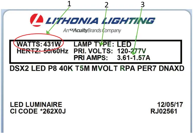Acuity Brands Legacy DSX2 LED Area Luminaire A01a