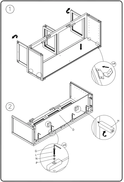 ASHLEY W901-60 Todoe 70 Inch TV Stand - 2