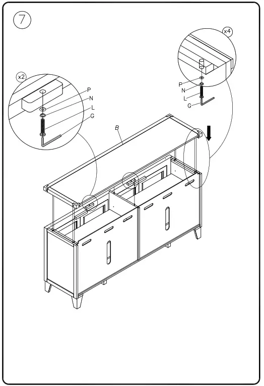 ASHLEY W901-60 Todoe 70 Inch TV Stand - 5