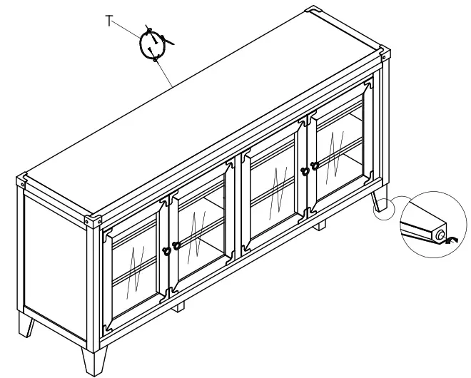 ASHLEY W901-60 Todoe 70 Inch TV Stand - 7