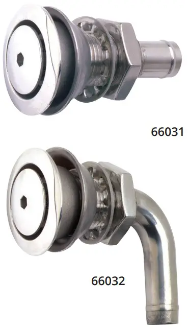 Attwood Marine 66031 3 Enhanced 316 Stainless Steel Alloy Flush Mount Fuel Vents - FIGURE 1