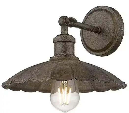 GOLDEN-LIGHTING-3124-1W-Clemence-Dark-Rust-One-Light-Wall-Sconce-PRO