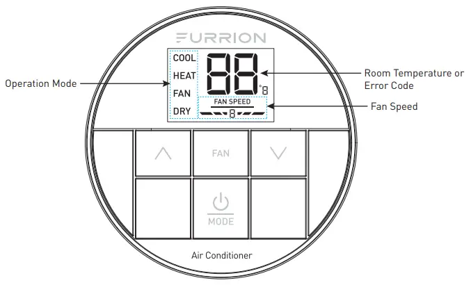 FURRION FACW12SA-BL Single Zone Basic - LCD Icons