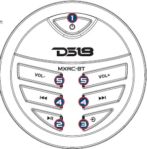 DS18 MXRC-BT Marine BT Streaming Audio Receiver with Controls 1