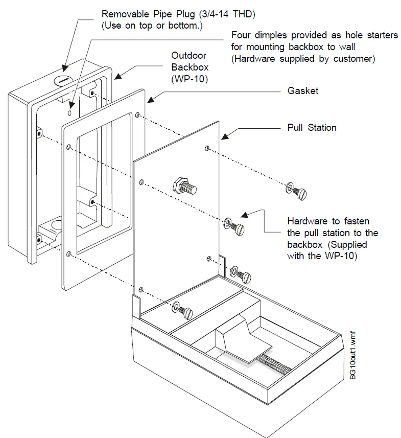 Fire Alarm Max BG-10WP Outdoor Pull Station 1