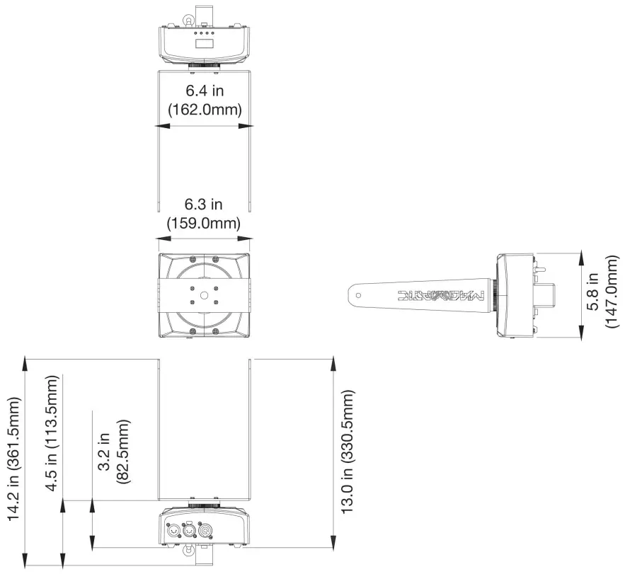 MAGMATIC PM DMX1 Elation Professional Pan Motor - BRACKET INSTALLED