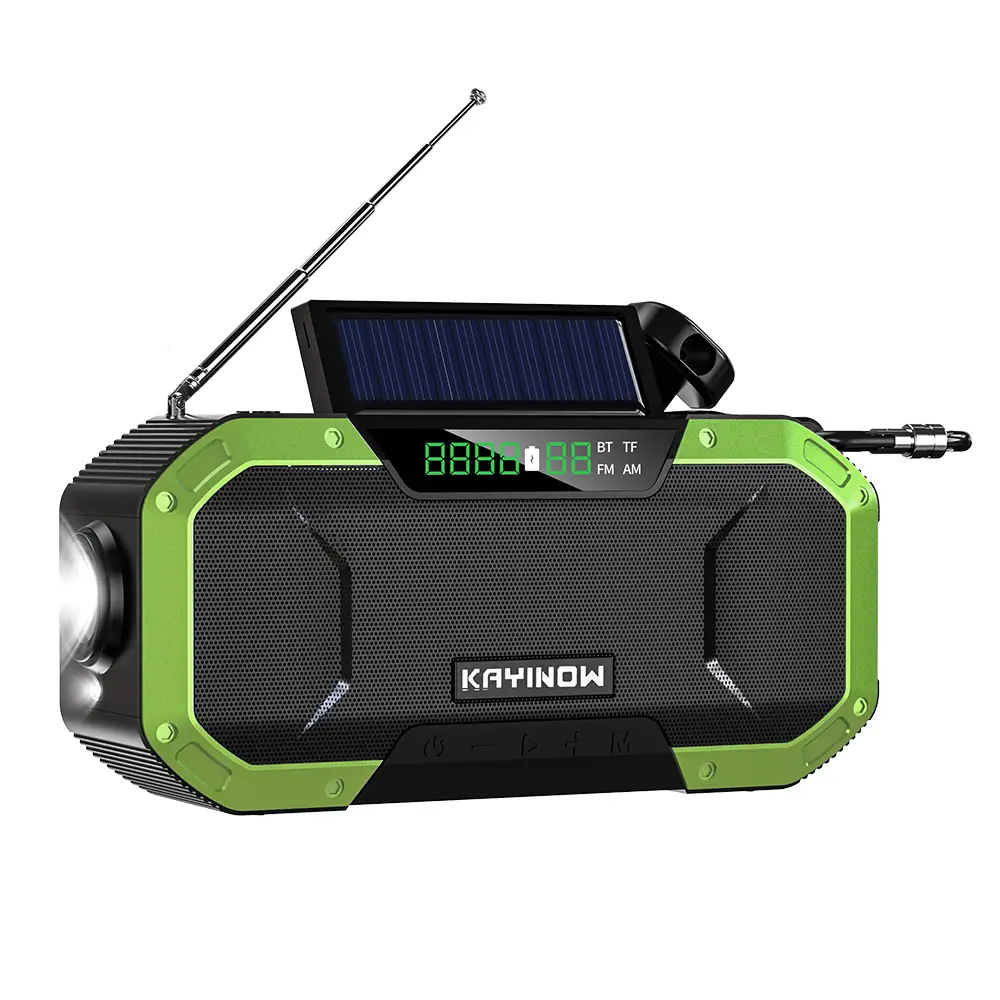 Kayinow 1789091 Hand Crank Emergency Weather Radio W/bluetooth Speaker User Guide