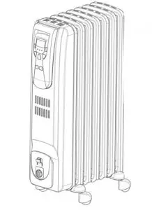 DeLonghi Electric Oil Filled Radiator EW7507EB & EW7507EBL Image
