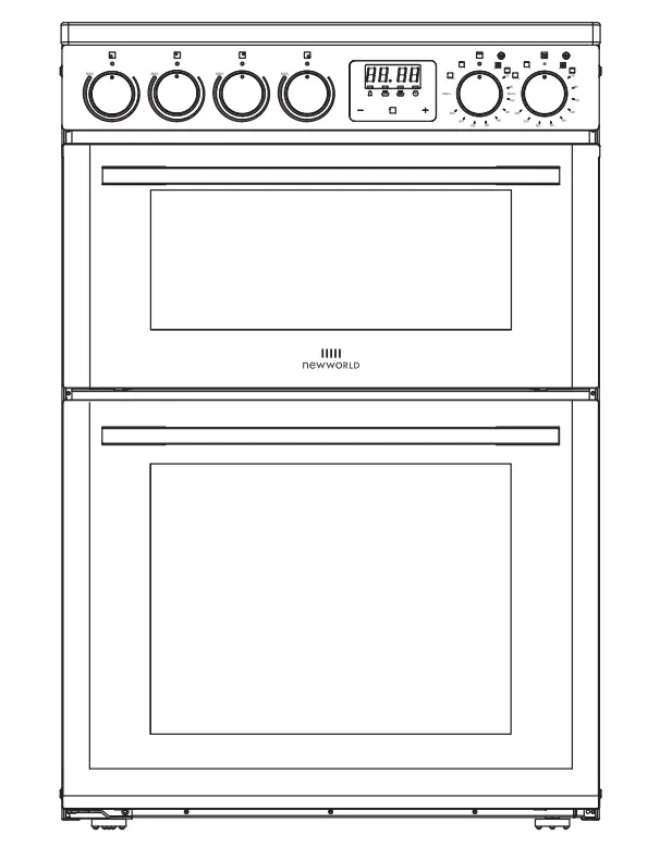newWORLD NWLS50DCW 50cm Ceramic Freestanding Cooker