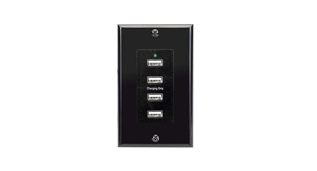 Magnadyne Wc-usb-b 12v Wall Mount Usb Charging 4 Ports 12-16v Dc Input Included With Wall Plate Installation Guide