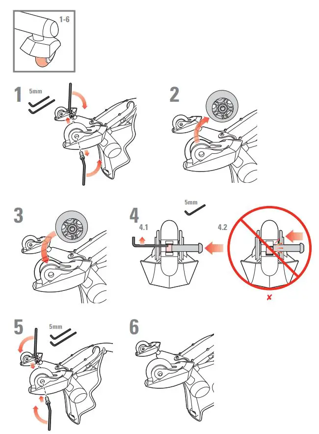 Razor POWERRIDER 360 User Manual - Attach Front wheel stand