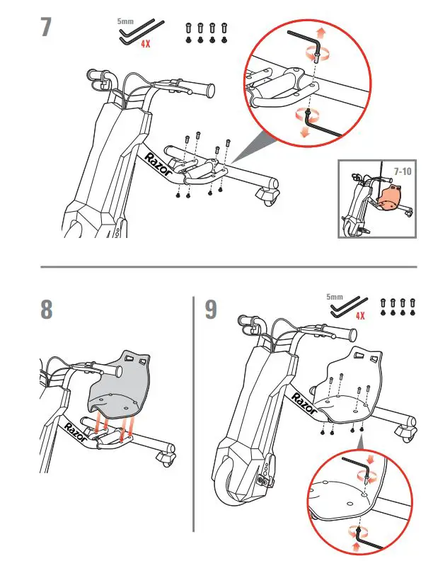 Razor POWERRIDER 360 User Manual - Installation 7,8,9