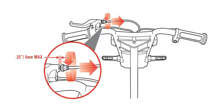 Razor POWERRIDER 360 User Manual - Loosen brakes at cable