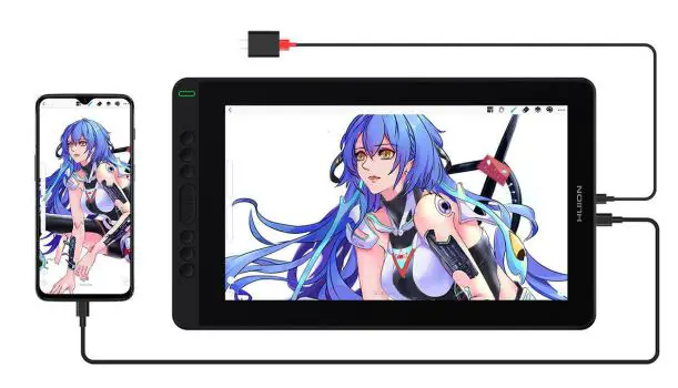 HUION KAMVAS 13 GS1331 User Manual - Connected to Android Phone Tablet