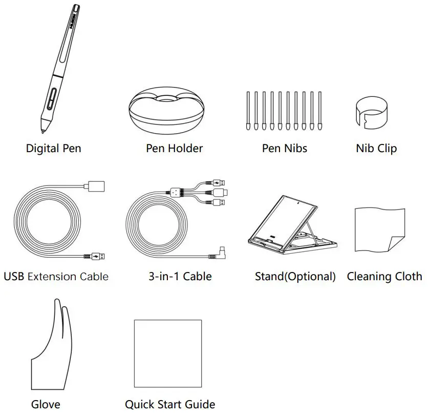 HUION KAMVAS 13 GS1331 User Manual - Other Accessories