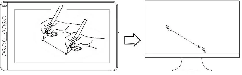 HUION KAMVAS 13 GS1331 User Manual - Position the cursor