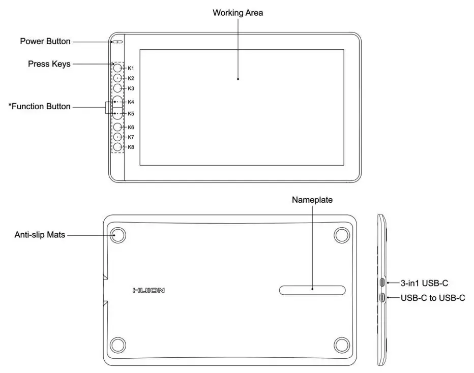 HUION KAMVAS 13 GS1331 User Manual - Product Overview