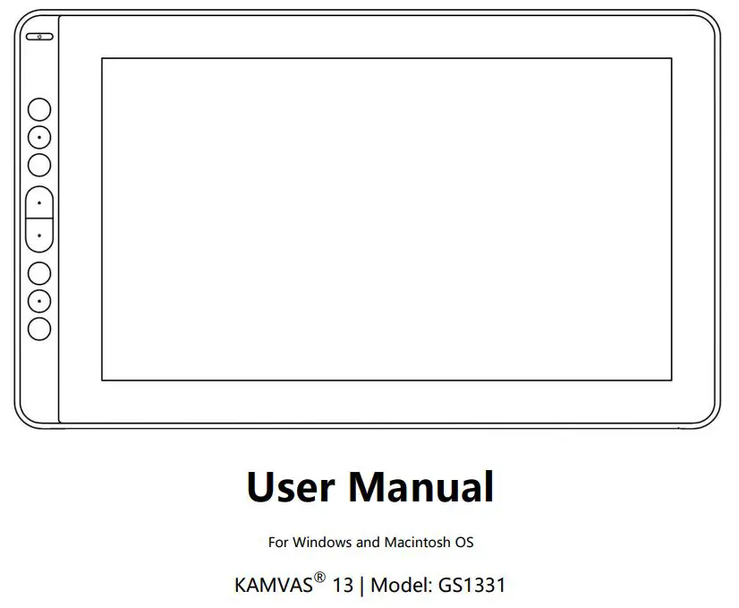 HUION KAMVAS 13 GS1331 User Manual