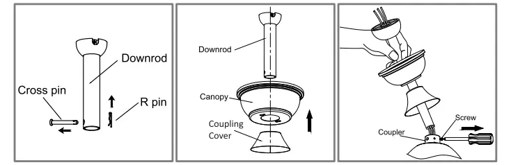 Install downrod assembly Figure 1