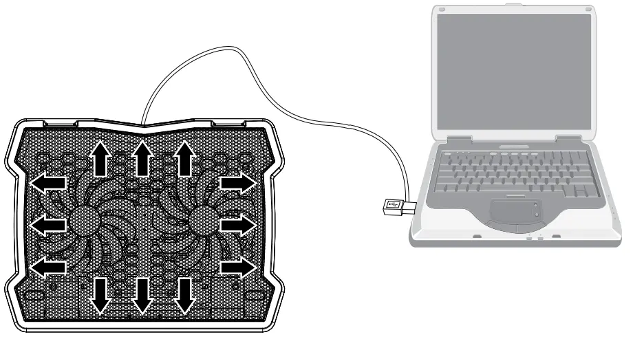 CANYON NS03 Laptop Cooling Stand - Connection