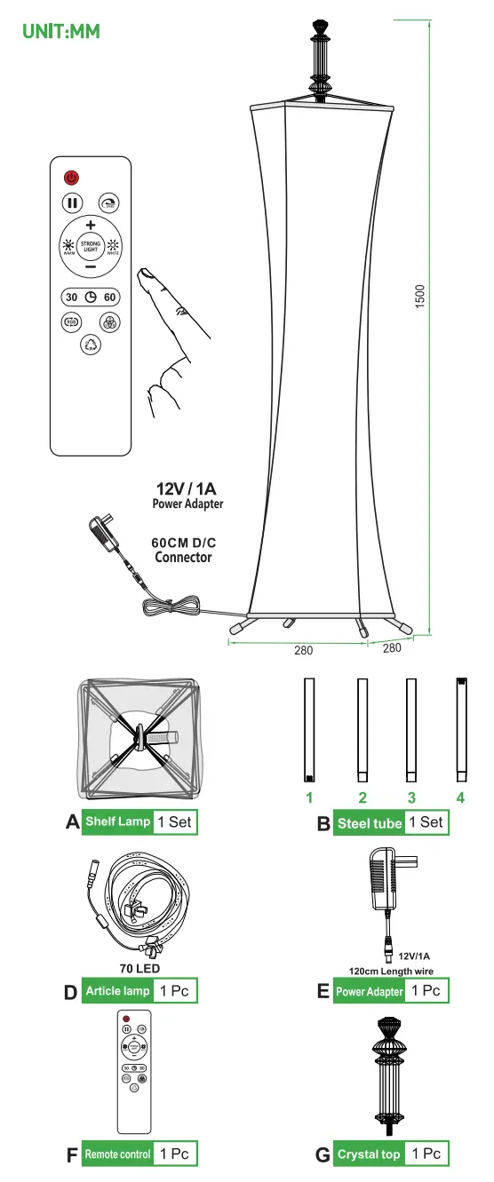 Shenzhen Shenglong Titanium Lndustry SYL HY Small Waist Floor Lamp - PAT 1