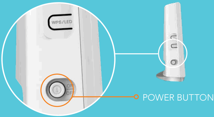 NetComm NF20MESH The Ultimate Wi Fi Fixer CloudMesh Gateway - POWER BUTTON