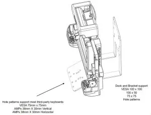 ZEBRA ET80 Rugged 2 In 1 Tablet - Keyboard Bracket