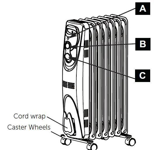 NOMA 043-8416-2 Oil Filled Portable Radiator Heater 2