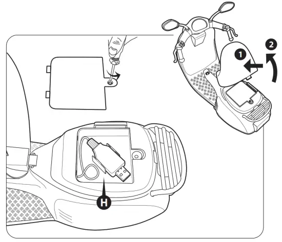 Simba Toys 109413509WMU My Life As Radio Controlled Scooter - cable