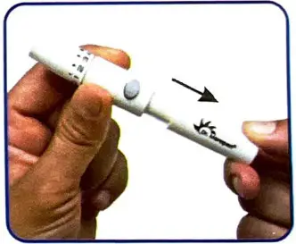 Dr Morepen BG-03 Blood Glucose Test Strips - SETTIG UP LANCING DEVICE 6