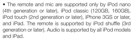 JBL Synchros S700i Supported Only iPod, iPad, iPhone