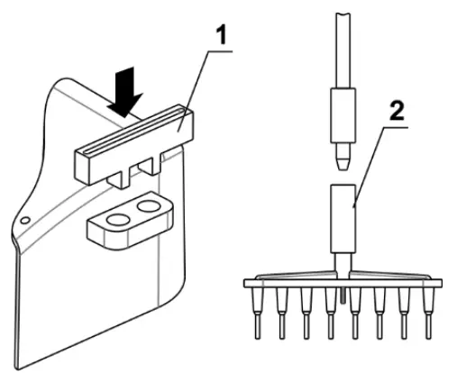 Installation of MA-8 aspiration tip