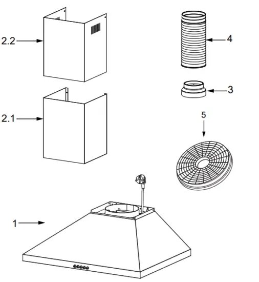 Master Kitchen 330365 60cm Canopy Rangehood - fig4