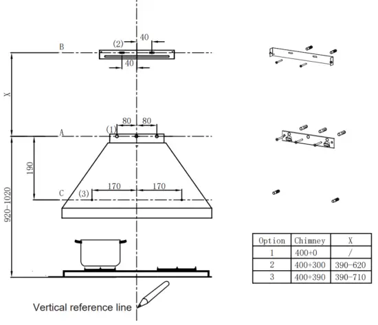 Master Kitchen 330365 60cm Canopy Rangehood - fig7