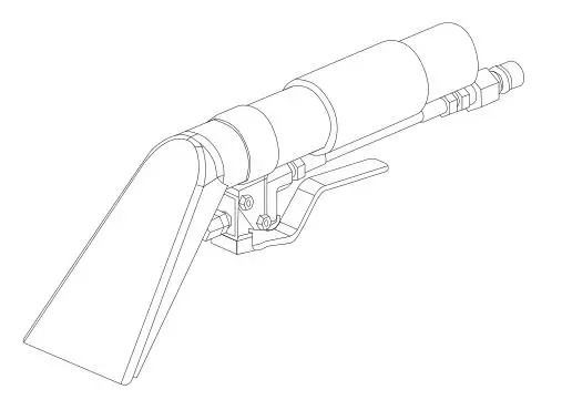 Mytee S-300H Tempo Heated Carpet and Upholstery Extractor - 8400 4” Stainless Steel Upholstery Tool