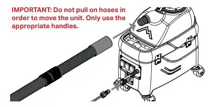 Mytee S-300H Tempo Heated Carpet and Upholstery Extractor - Connecting Hoses & Cleaning Tools