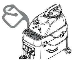 Mytee S-300H Tempo Heated Carpet and Upholstery Extractor - Filling the Solution Tank