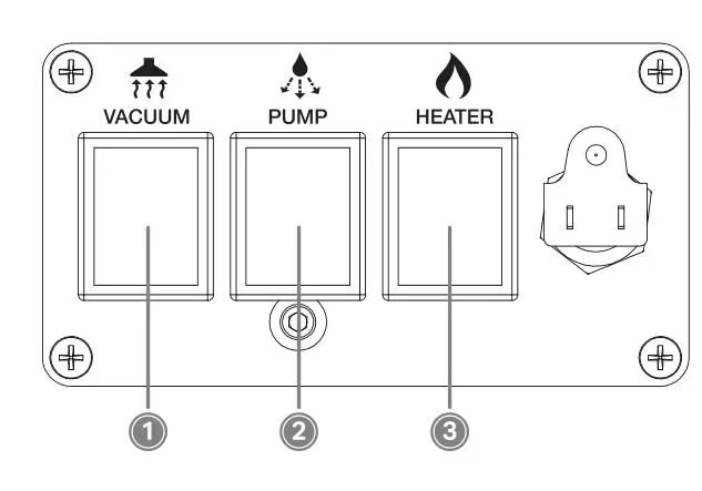 Mytee S-300H Tempo Heated Carpet and Upholstery Extractor - Switch Plate